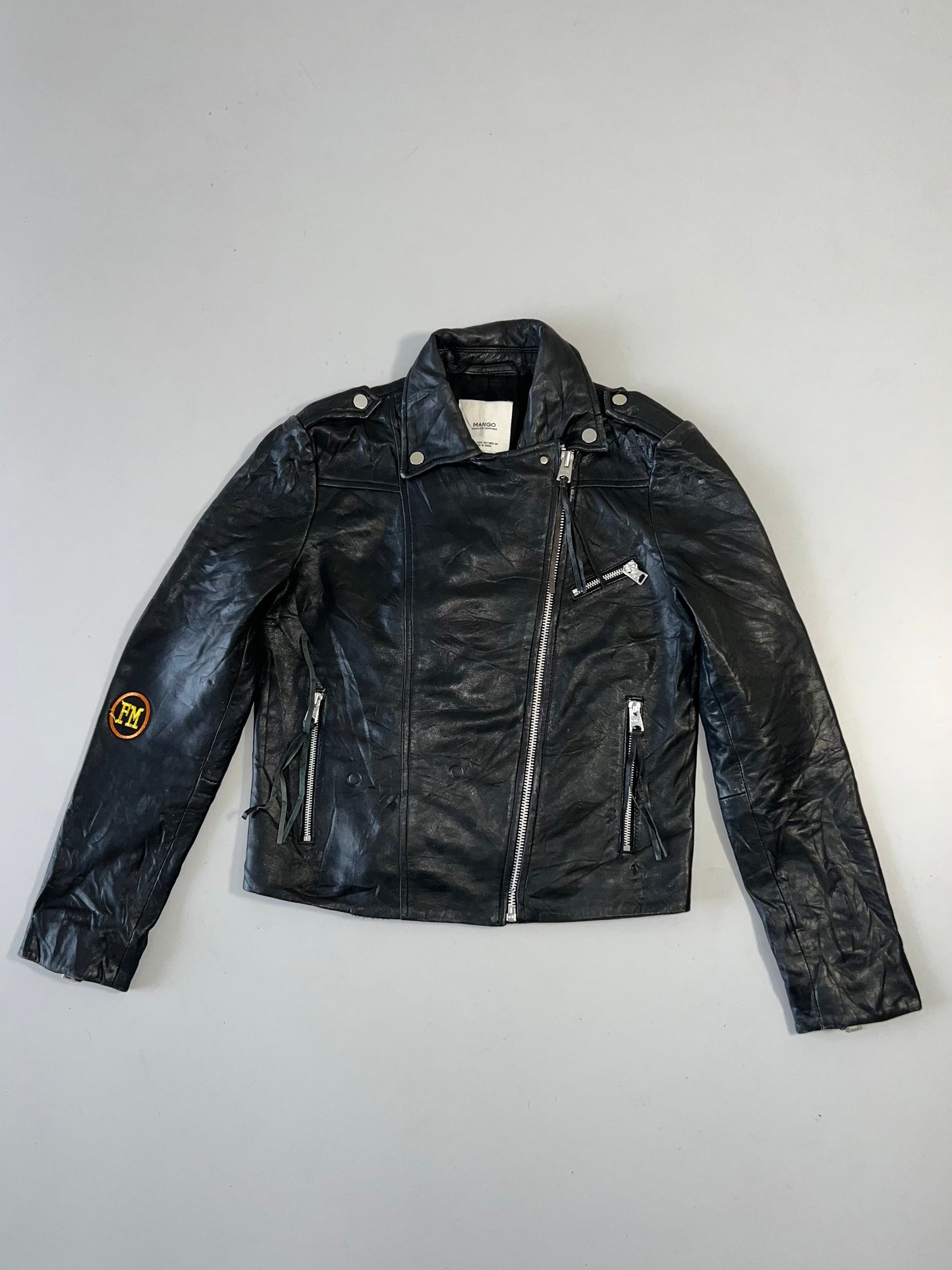 !                                                                                                                                                                                                                    Mango Original Leather Jacket (XS)