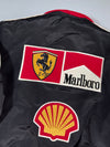 Marlboro Ferrari F1 Racing Jacket Black Red Fully Embroidered Patches (L)