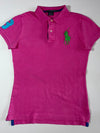 Ralph Lauren Sport Big Pony Polo Shirt Pink Green Women’s (S)