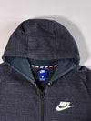 Nike Full-Zip Hoodie with White Swoosh Logo – (M)