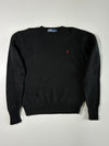 Vintage Polo Ralph Lauren Chunky Knit Crewneck Sweater – Black (XL)