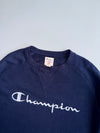 Champion | Navy Script Logo Crewneck | (S/M)