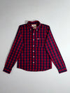 Hollister Red Navy Buffalo Gingham Check Button-Down Shirt (S)