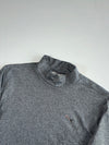 Puma Golf Grey Melange Mock Neck Long Sleeve Top – Gold Logo (L)