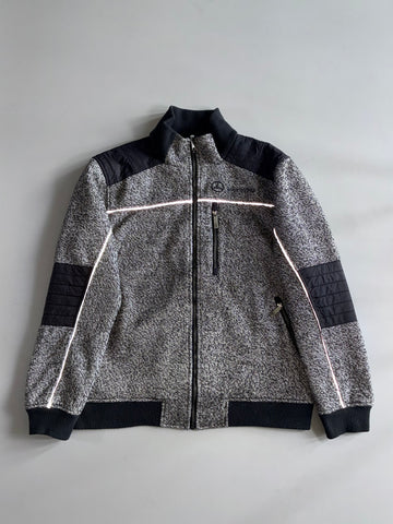 Mercedes-Benz Heather Knit Zip-Up Track Jacket Grey/Black (XL)