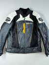 Can-Am Spyder Black, White & Yellow Leather Riding Jacket  (M)