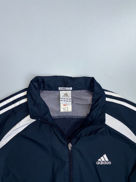 Adidas Climacool 3-Stripes Navy Windbreaker Track Jacket (M)