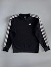 Adidas | Essentials 3-Stripes Crewneck Sweatshirt | Black (M)