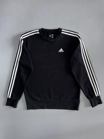 Adidas | Essentials 3-Stripes Crewneck Sweatshirt | Black (M)