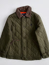 Polo Ralph Lauren Olive Quilted Jacket with Corduroy Collar (Xs)