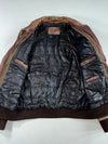 Devred 1902 Distressed Brown Leather Bomber Jacket with Cargo Pockets (M)