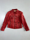 Oakwood Red Leather Moto Jacket Women’s (Xs/S)