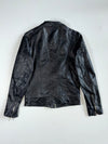 Vintage Italian Lambskin Black Leather Cafe Racer Jacket Women’s (S)