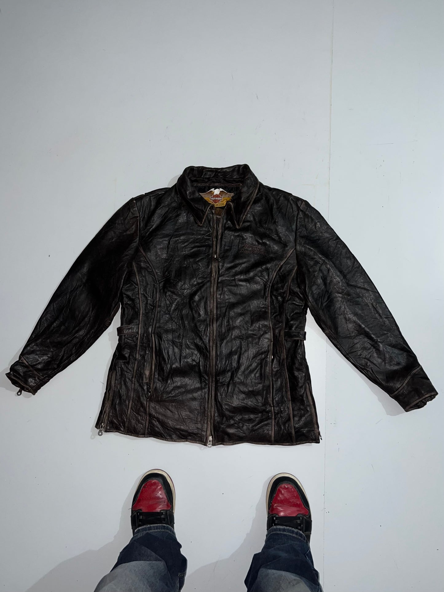 ZHARLEY DAVIDSON ORIGINAL LEATHER JACKET (L)