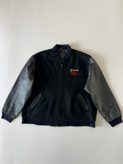 !                                         Super Premium Minimal Varsity Jacket Original Leather (2XL)