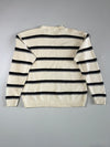Polo Ralph Lauren Cream Striped Crewneck Sweater (L/XL)