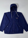 Vintage 90s Polo Sport Ralph Lauren Navy Hooded Cotton Jacket (XL)