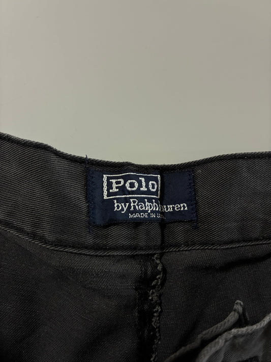 Polo by Ralph Lauren Black Pleated Shorts (W:32) (L:19)