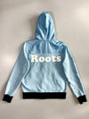 Roots Canada “Keep On Keepin’ On” Baby Blue Hybrid Shell-Hood Zip Hoodie (M)