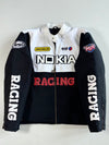 Vintage OXO Rally Nokia Racing Jacket – Black/White, Michelin & Elf Patches (XL)