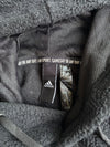 Adidas Black Sherpa Fleece Tonal Logo Hoodie(S)
