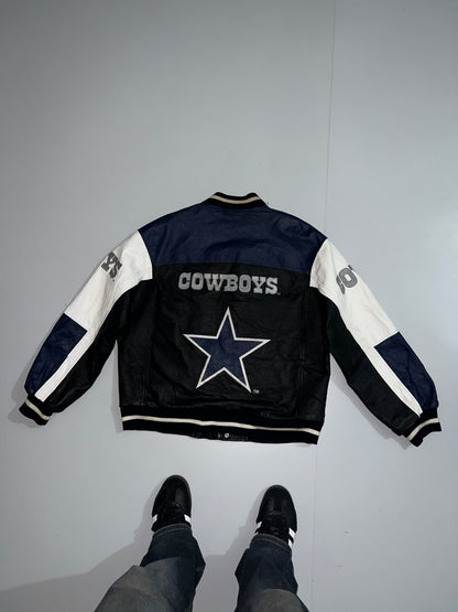 ZVintage Dallas Cowboys (Original Leather Jacket) • 90s NFL G-III Carl Banks