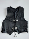 Blues Bros Biker Concho Leather Vest (S)