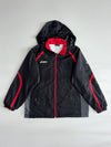 Asics Full Zip Hooded Track Jacket – Black/Red (XL)