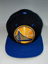 Vintage Mitchell And Ness Warriors Black Blue Snapback Cap (Adjustable)