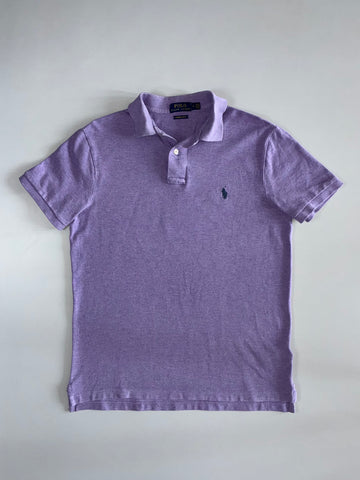 Polo Ralph Lauren Vintage Lavender Marl Custom Slim Fit Polo T-Shirt (M)