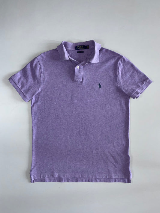 Polo Ralph Lauren Vintage Lavender Marl Custom Slim Fit Polo T-Shirt (M)