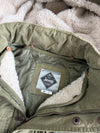 Jeep Spirit | Olive Sherpa Lined Patch Hooded Field Parka (S)