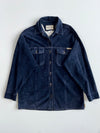 Skotts Suede Navy Blue Genuine Suede Overshirt Jacket(L)
