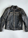 Vintage Cafe Racer Pure Leather Paded Racing Jacket (M)