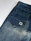 Vintage Japanese Denim Heavy Distressed Straight Jeans(W:30 |L:38)