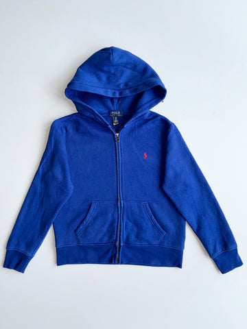 Polo Ralph Lauren Royal Blue Zip-Up Hoodie – Kids (XS)