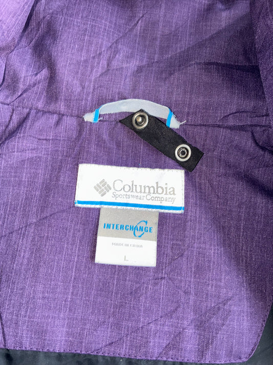 Columbia Purple Interchange Hooded Outdoor Jacket women’s(XL)