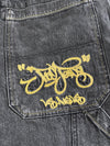 Y2K JNCO Black Wash Carpenter Jeans (W:36) (L:47)