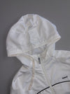 Reebok Vintage Windbreaker – White Hooded Zip-Up Jacket (M)