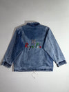 Vintage 90s NFL Pro Line by Apex One Flannel Lined Denim Jacket – Light Wash (XL)