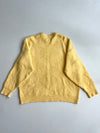 Vintage Chemise Lacoste Yellow Textured Diamond Knit Sweater – Made in France (XL)