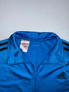 Adidas Three Stripe Full Zip Track Jacket | Royal Blue Black Athletic Training Top (M)