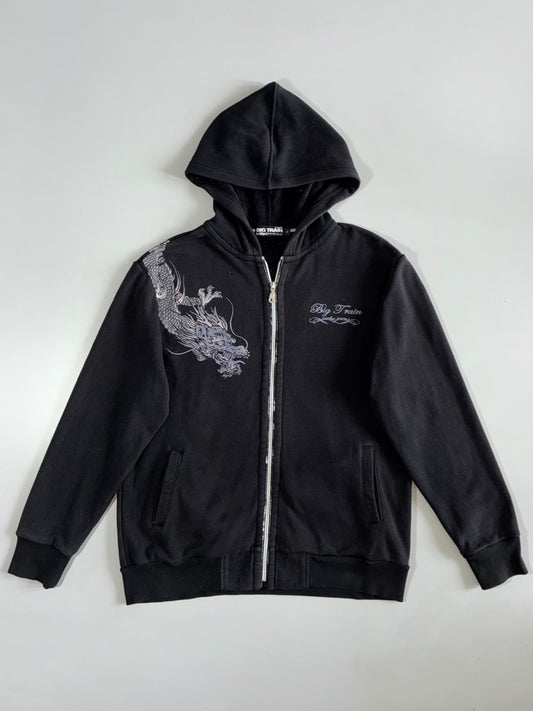 Big Train Osaka Dragon Print Zip Hoodie (L)