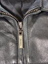 Opart Italy | Black Leather Zip Jacket(Xs)
