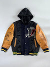 Diesel Hooded Varsity Jacket w/ Leather Sleeves (L/Xl)