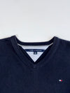 Tommy Hilfiger V-Neck Cotton Knit Sweater – Navy (XL)