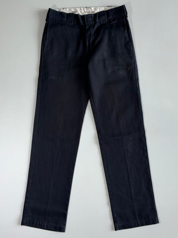 Dickies Black Slim Straight Work Pants (W:32|L:42)