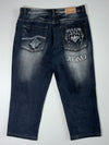 Y2K Dark Wash Embroidered Denim Jeans (W:38|L:38)