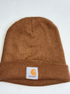 Vintage Carhartt Brown Cuffed Watch Knit Beanie (H-11 inches/W-20)