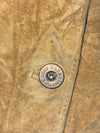 Eddie Bauer Seattle Suede Tan Suede Leather Trucker Jacket, Women’s (S)